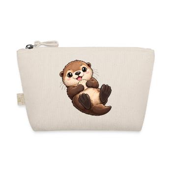 Seeotter Kawaii Style – Süßer Otter - Bio-Täschchen - Natur - Vorne