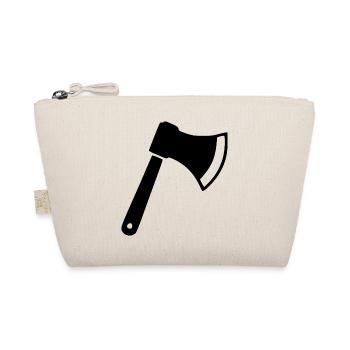 Axt Beil Holzfäller Geschenk  - Bio-Täschchen - Natur - Vorne