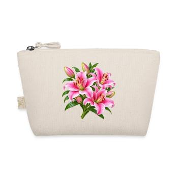 Pink Lily Bouquet Burst - Bio-Täschchen - Natur - Vorne