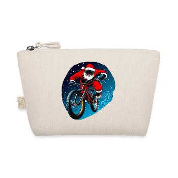 Downhill Biker Weihnachten - Bio-Täschchen - Natur - Vorne