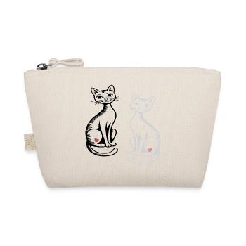 zwei Katzen - Bio-Täschchen - Natur - Vorne