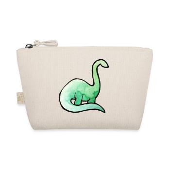 Smaragdgrünes Dino-Aquarell - Bio-Täschchen - Natur - Vorne