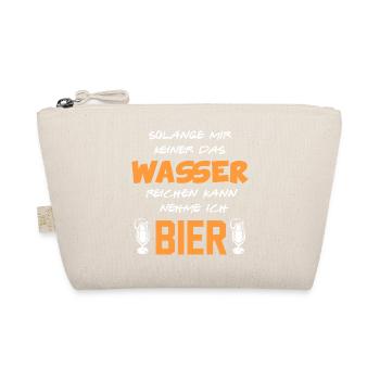 Wasser reichen Bier trinken Alkohol Sprüche - Bio-Täschchen - Natur - Vorne