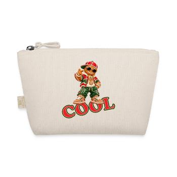 Cooles Lebkuchenmännchen mit COOL-Schriftzug - Bio-Täschchen - Natur - Vorne