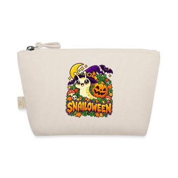 Snailoween – Kürbisschnecke - Bio-Täschchen - Natur - Vorne
