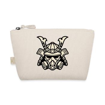 Cyber Samurai Gasmaske Logo - Bio-Täschchen - Natur - Vorne