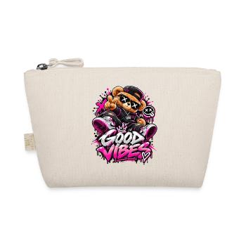 Good Vibes Teddybär Graffiti - Bio-Täschchen - Natur - Vorne