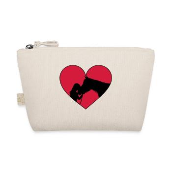 Girl and horse heart - equestrian shirt for women - Organic Pouch - nature - Front