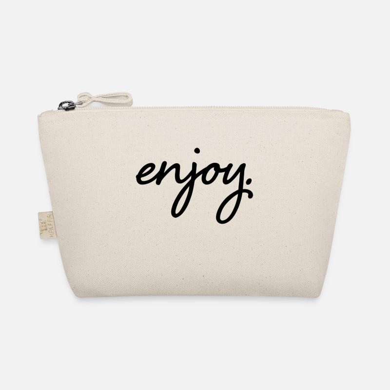 Design "enjoy" with front inscription Unisex Organic Pouch