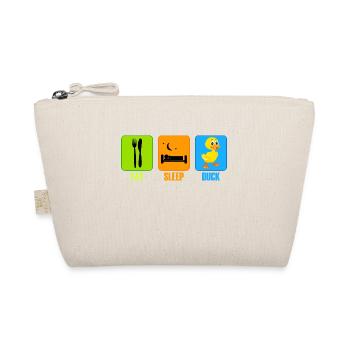 Duck Duck Eat Sleep Gift - Organic Pouch - nature - Front