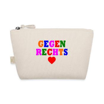 Gegen rechts - Bio-Täschchen - Natur - Vorne