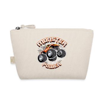 11A-02 MONSTER POWER TRUCK - FAT WHEEL Textilien - Bio-Täschchen - Natur - Vorne