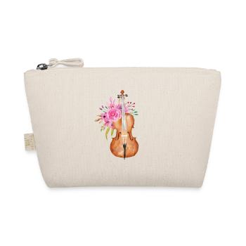 Violin violin cello music flowers rose watercolor - Organic Pouch - nature - Front