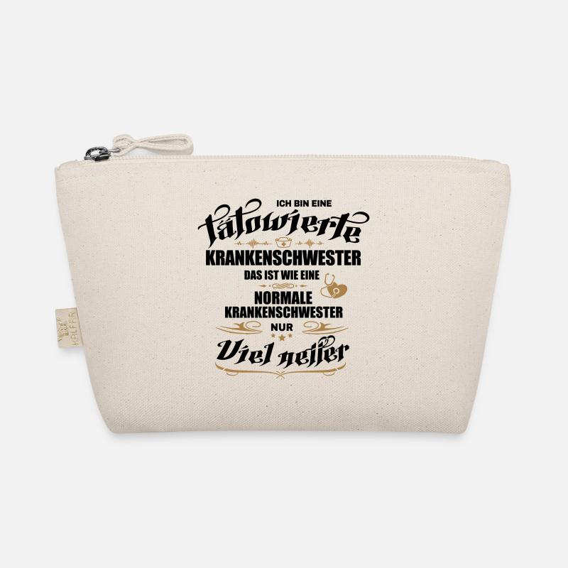Tätowierte Krankenschwester. Krankenpflege - Bio-Täschchen - Natur