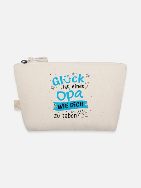 Glück Ist Einen Opa Wie Dich Zu Haben Geschenk Opa - Bio-Täschchen - Natur - Vorne