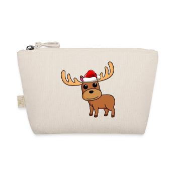 Elk Comic Christmas - Organic Pouch - nature - Front