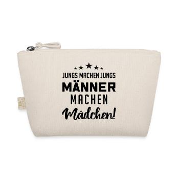 Jungs machen Jungs, Männer machen Mädchen - Bio-Täschchen - Natur - Vorne
