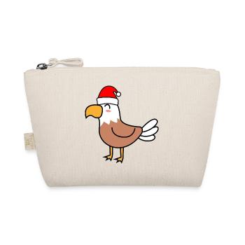 Adler Comic Weihnachten Xmas - Bio-Täschchen - Natur - Vorne