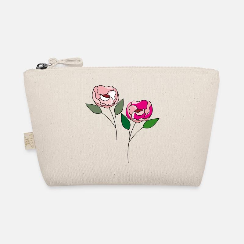 zwei Blumen Bio-Täschchen