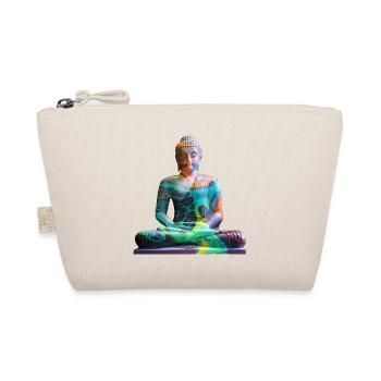 Mehrfarbiger Zen-Buddha - Bio-Täschchen - Natur - Vorne