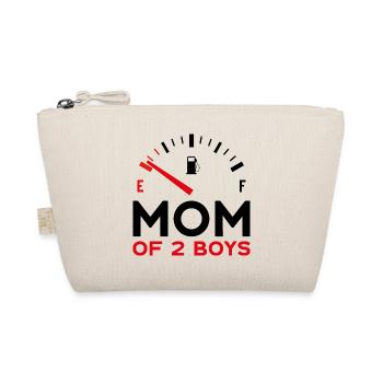 MOM OF 2 BOYS - Organic Pouch - nature - Front