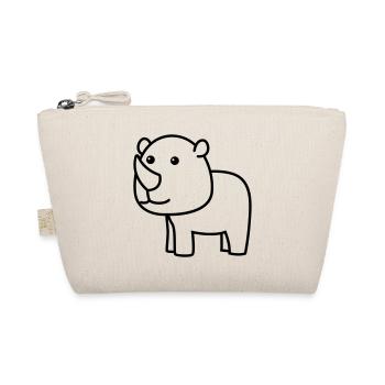 Rhinoceros Comic Animal - Organic Pouch - nature - Front