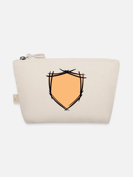 Symbole de bouclier / blason. Dessiné à la main. Modèle - Trousse biologique - nature - Devant