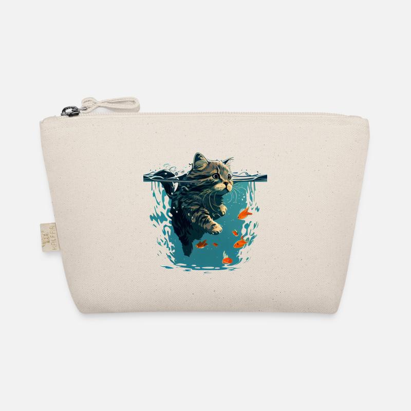 Chat nageur avec poisson rouge Trousse biologique