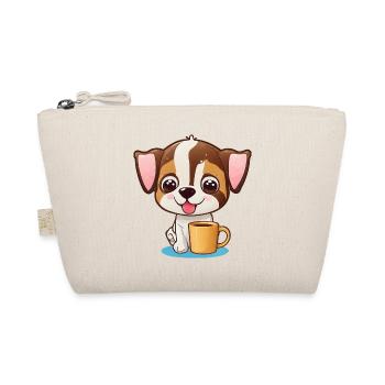 A must for every dog lover: happiness with a dog - Organic Pouch - nature - Front