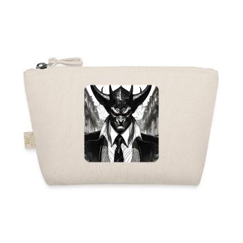 Elegant devil with suit and tie - Organic Pouch - nature - Front