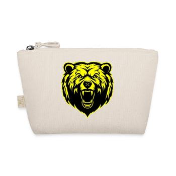 Grizzly Bear Head - Organic Pouch - nature - Front