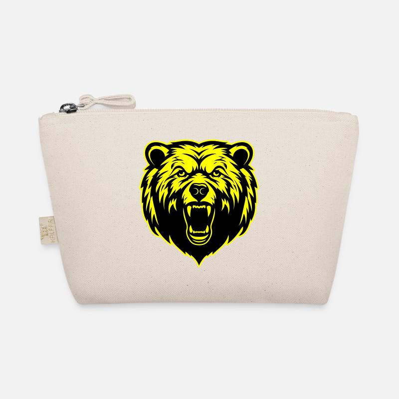 Grizzly Bear Head Organic Pouch