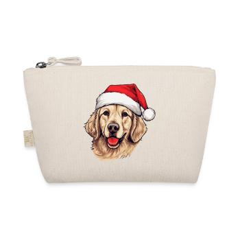 Golden Retriever Hund Weihnachten - Bio-Täschchen - Natur - Vorne