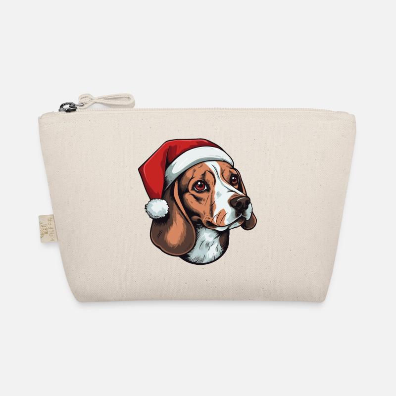 Beagle chien portrait Noël Trousse biologique