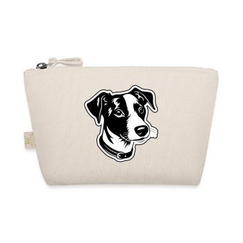 Jack Russel Terrier Hund Kopf - Bio-Täschchen - Natur - Vorne