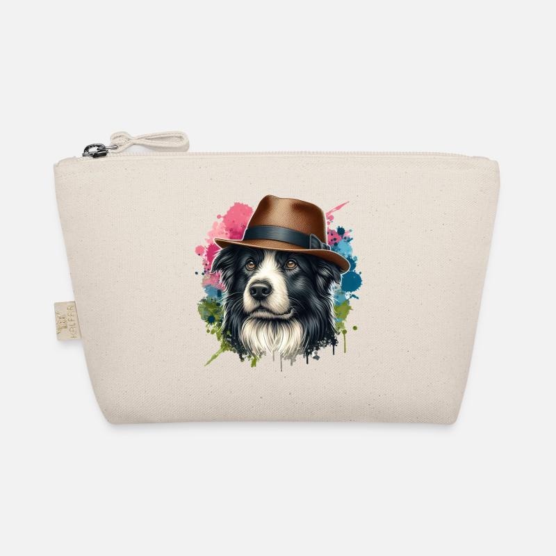 Border Collie Paint Splash Art Bio-Täschchen