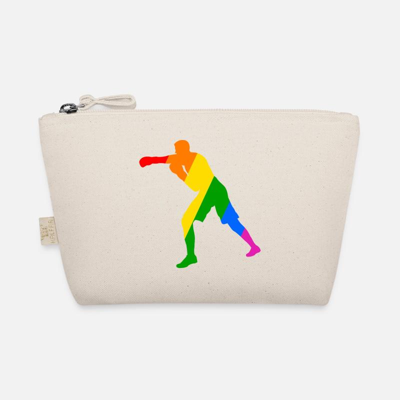 Boxer im Regenbogen Bio-Täschchen