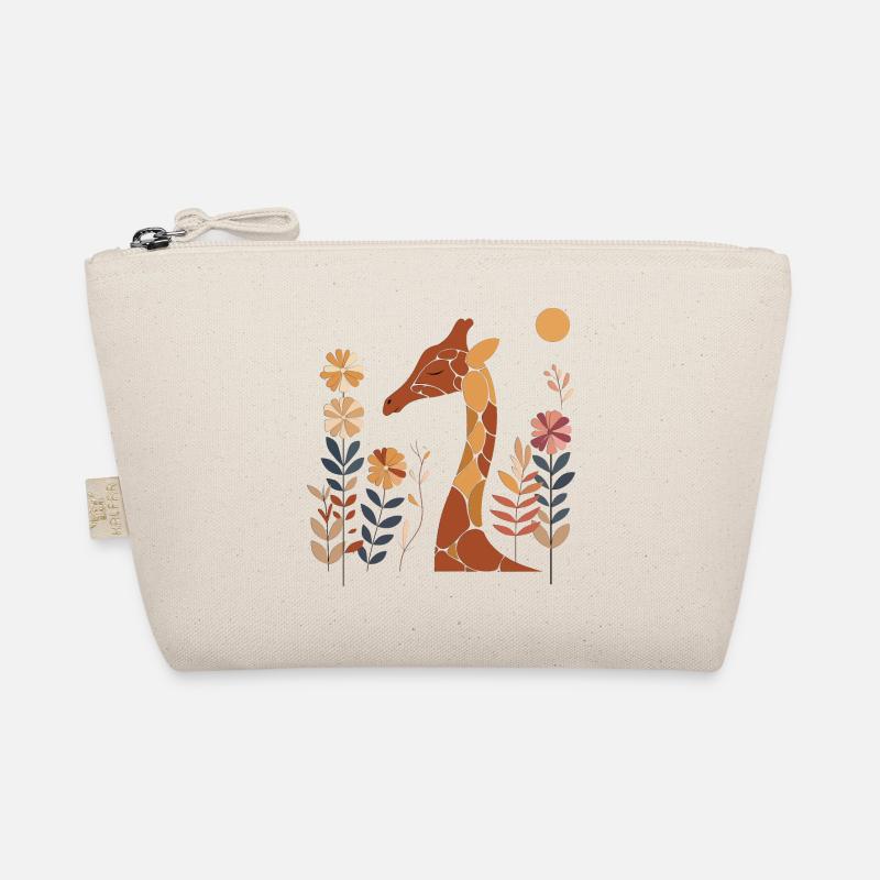 Florale Giraffe Bio-Täschchen