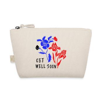 get well soon flower greeting - Organic Pouch - nature - Front