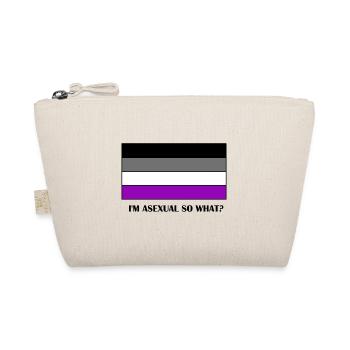 Ich bin Asexuell und Ace Flagge LGBTQ Asexuell - Bio-Täschchen - Natur - Vorne