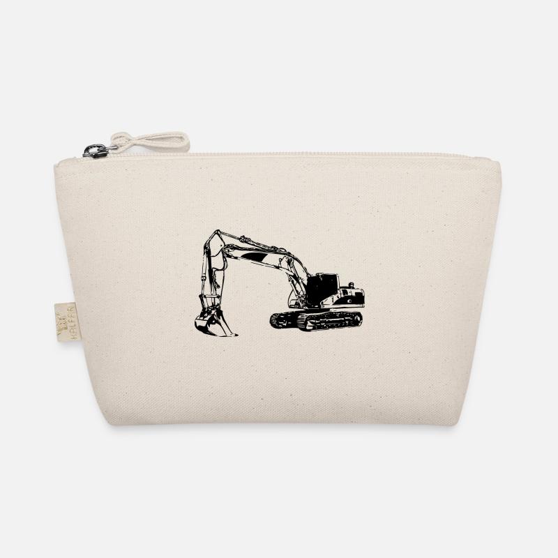 Exkavator Silhouette Geschenk Baggerfahrer Bio-Täschchen