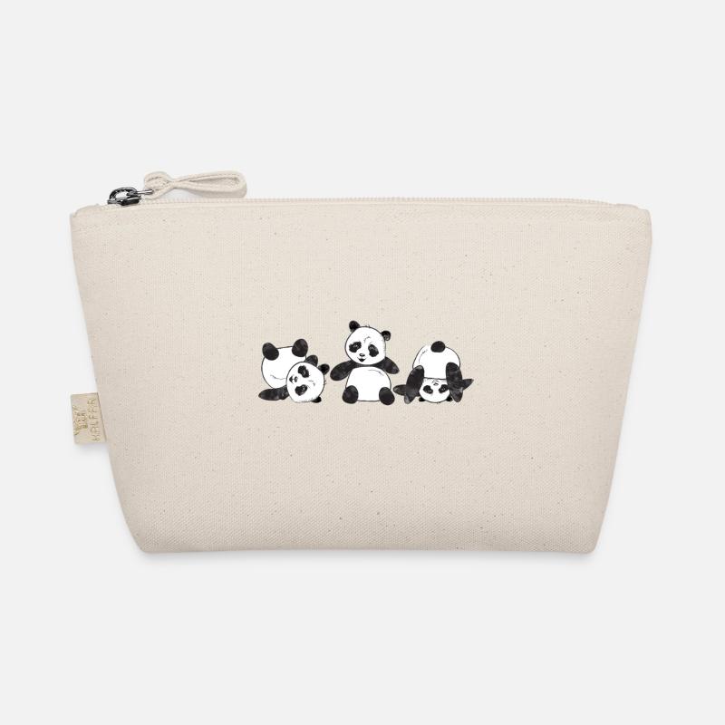 Crazy pandas - Organic Pouch - nature