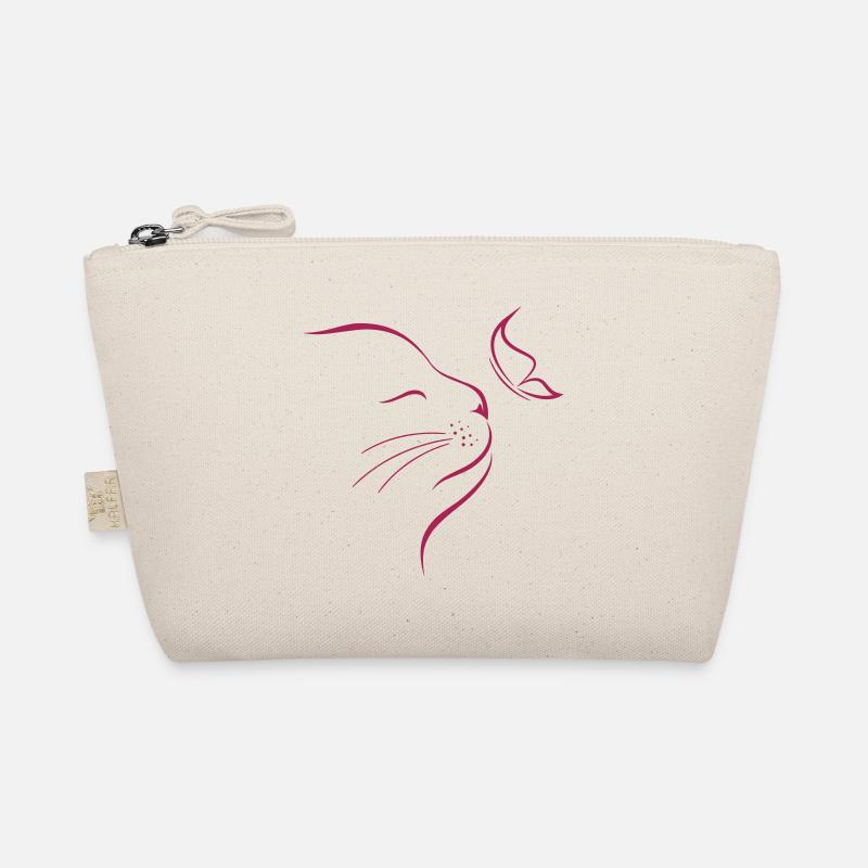 cat butterfly Organic Pouch