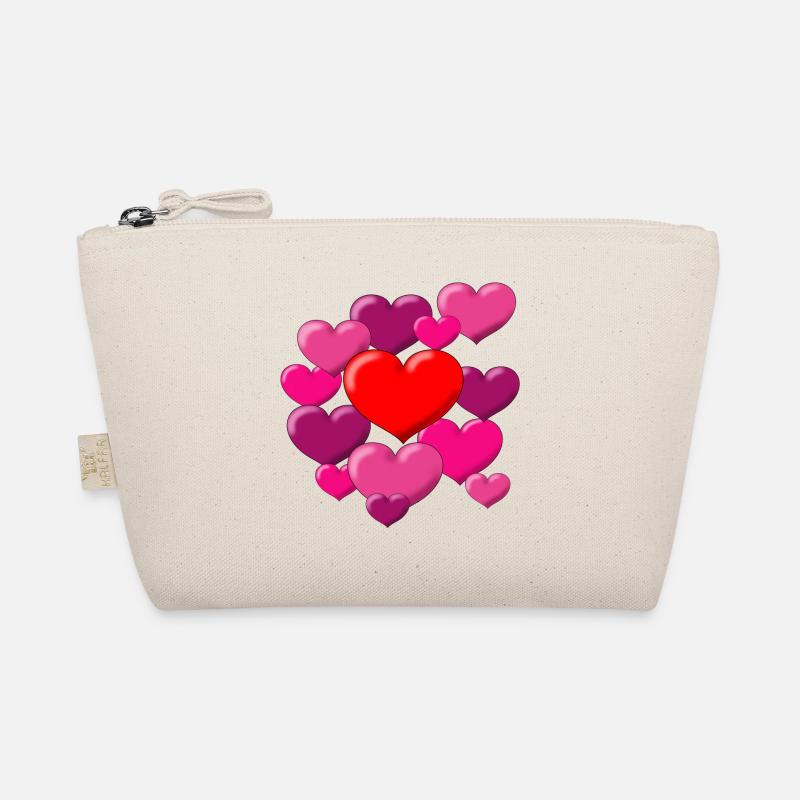 Hearts - Bio-Täschchen - Natur