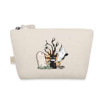 Gespenst Friedhof Gruselig Halloween Geschenk - Bio-Täschchen - Natur - Vorne