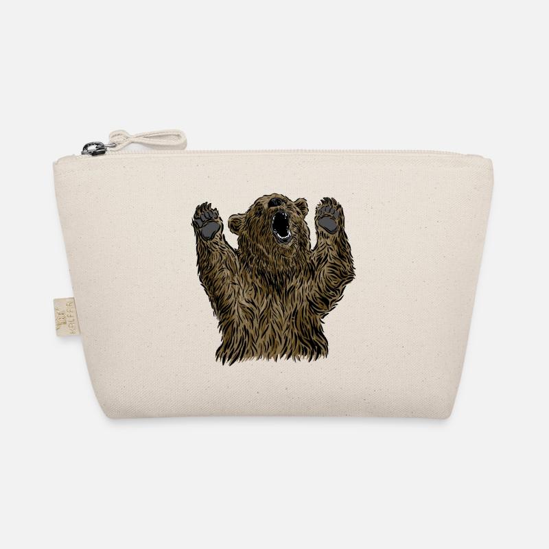 Braunbär Kopf Bär Motiv für Braunbären Team oder Bio-Täschchen