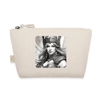 Fantasy Anime Girl Viking Germanic Trigues Middle Ages - Organic Pouch - nature - Front