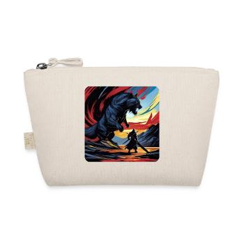 Viking Warrior vs. Fenri's Wolf - Organic Pouch - nature - Front
