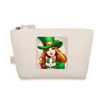 Leprechaun de la Saint-Patrick avec chat - Trousse biologique - nature - Devant