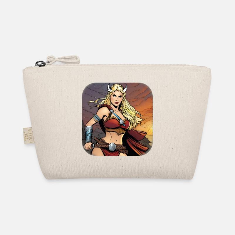Stolze Kriegerin im Comic Style Bio-Täschchen